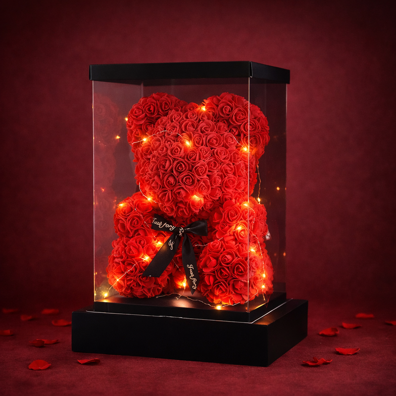 10-inch Flower Bear with Lights