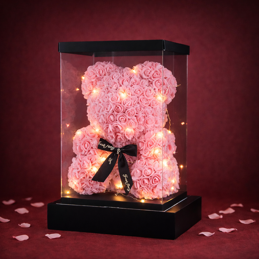10-inch Flower Bear with Lights