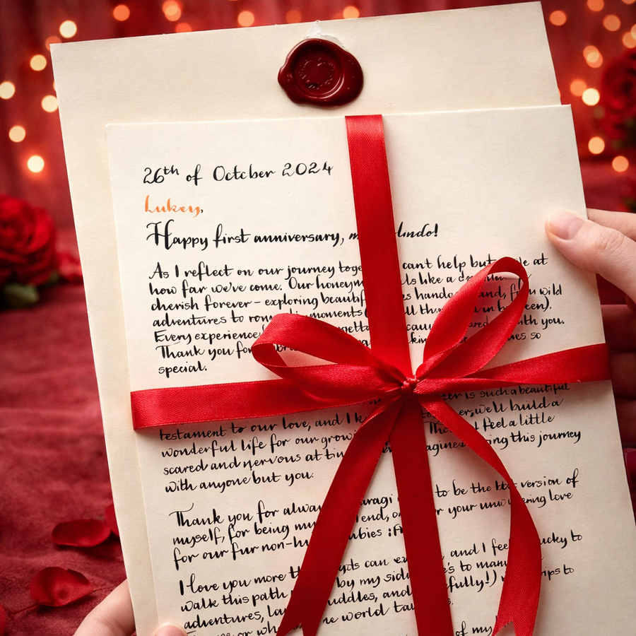 Vintage Handwritten Wax Letter